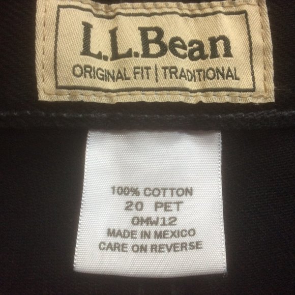 L.L. Bean Original Fit Vintage Black Denim High Rise Capri Jeans Size 20 Petite - Picture 2 of 4